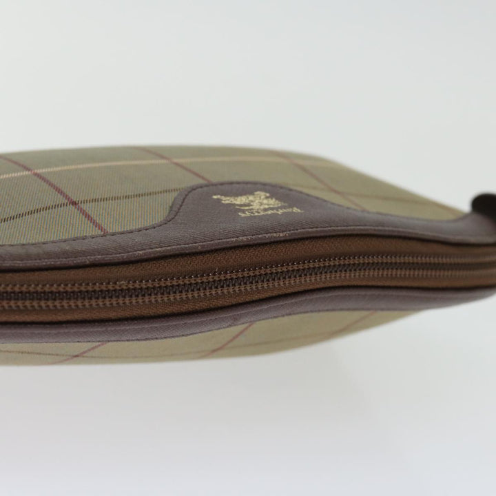 BurberrySs Nova Check Clutch Bag Canvas Brown Auth bs13397