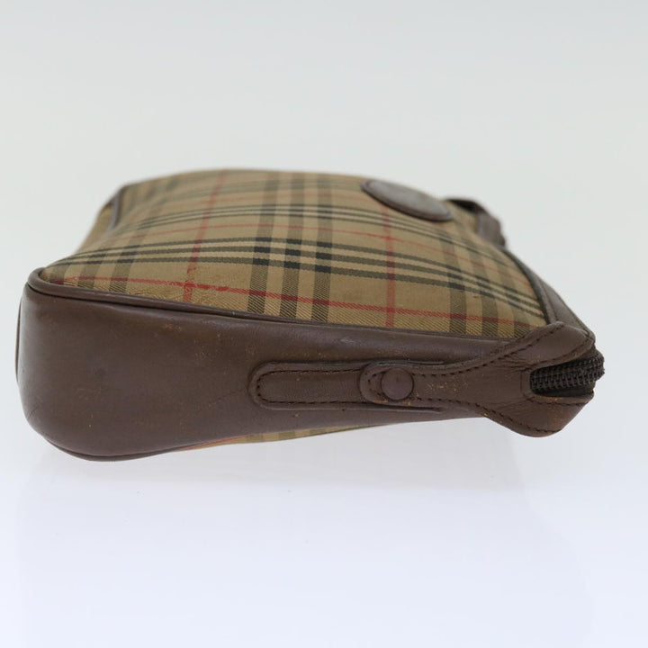 BurberrySs Nova Check Clutch Bag Canvas Beige Auth bs13410