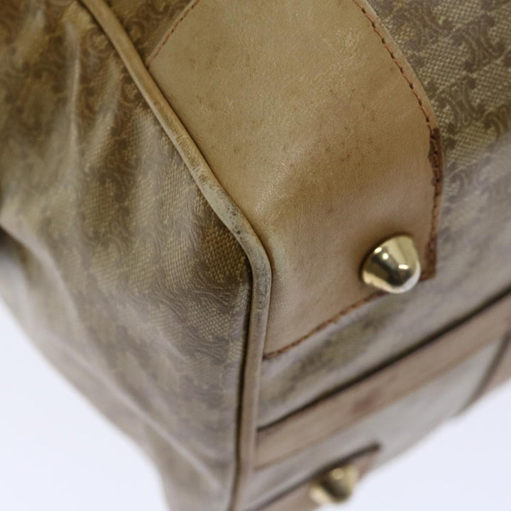 Celine Macadam Canvas Boston Bag Beige  13428