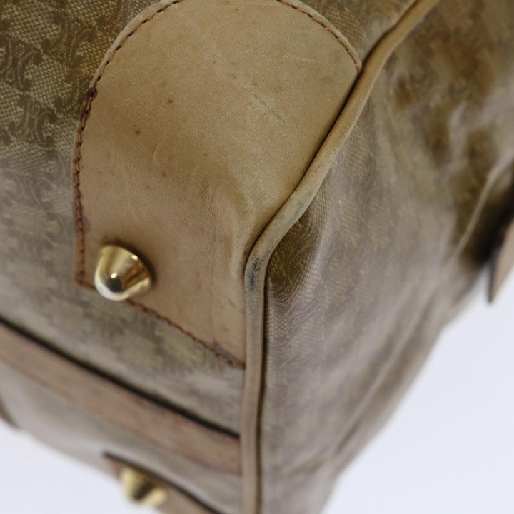 Celine Macadam Canvas Boston Bag Beige  13428