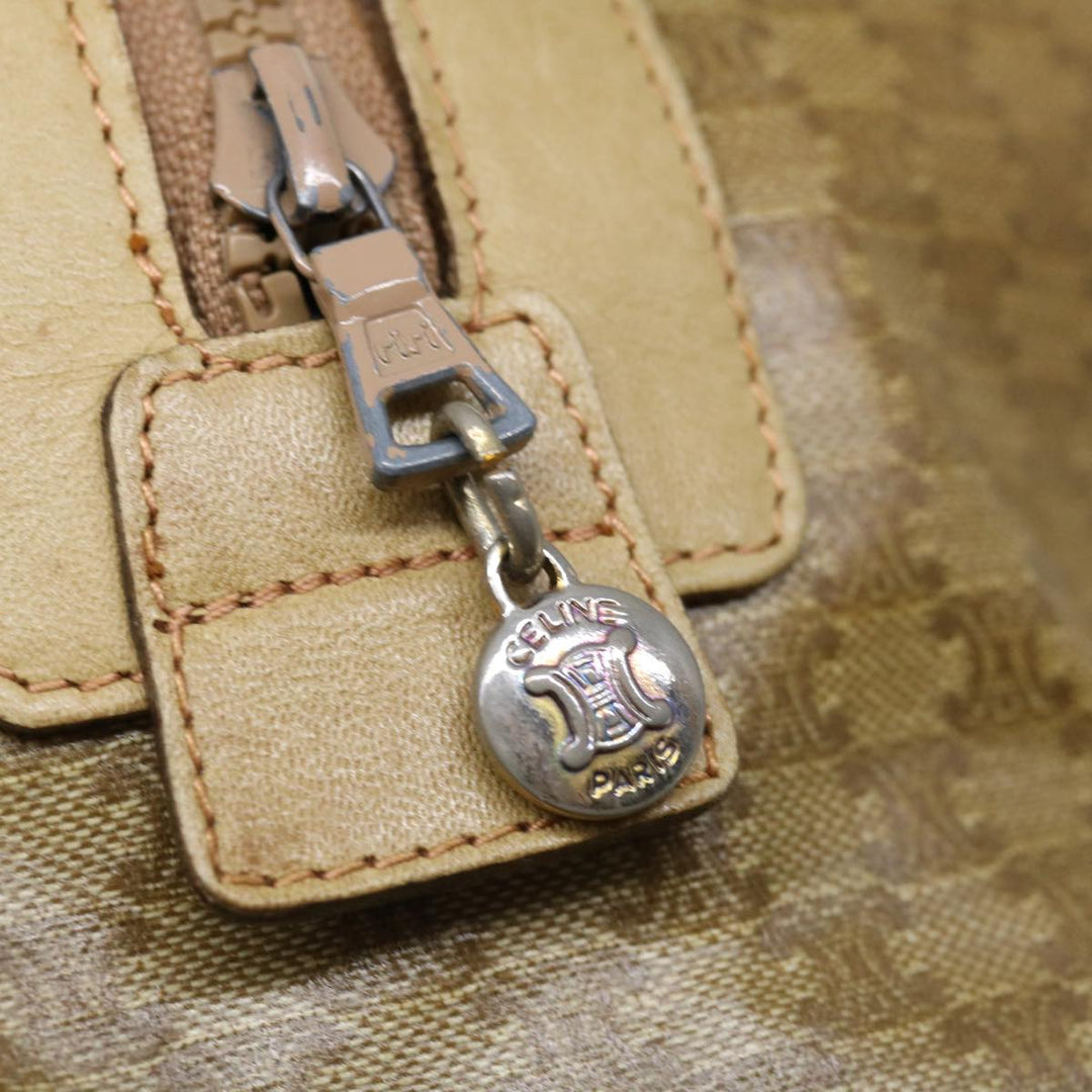 Celine Macadam Canvas Boston Bag Beige  13428