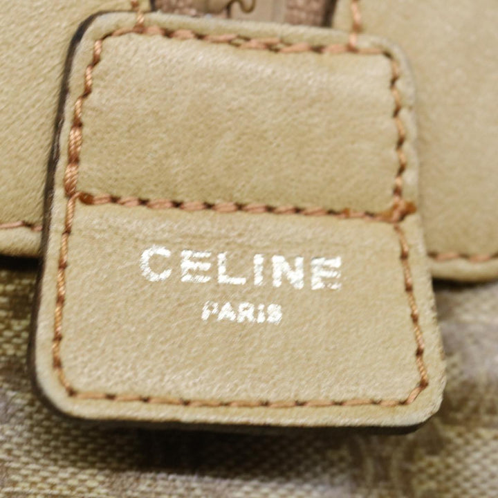 Celine Macadam Canvas Boston Bag Beige  13428