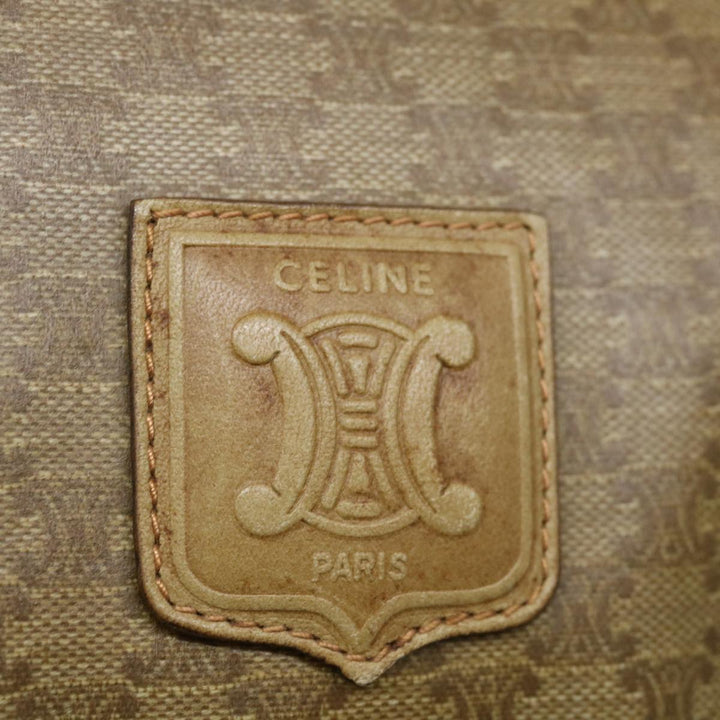 Celine Macadam Canvas Boston Bag Beige  13428