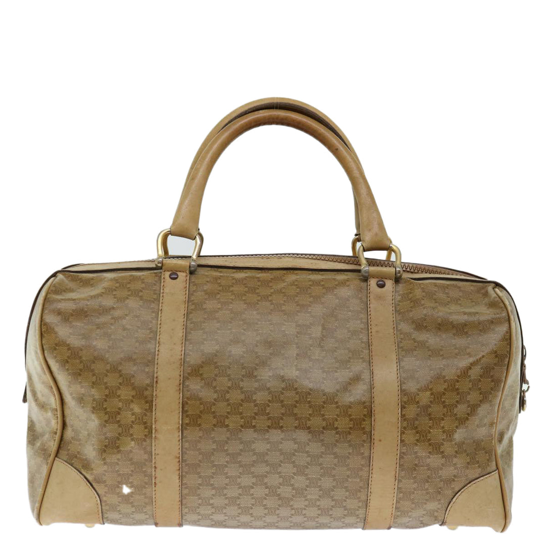 Celine Macadam Canvas Boston Bag Beige  13428