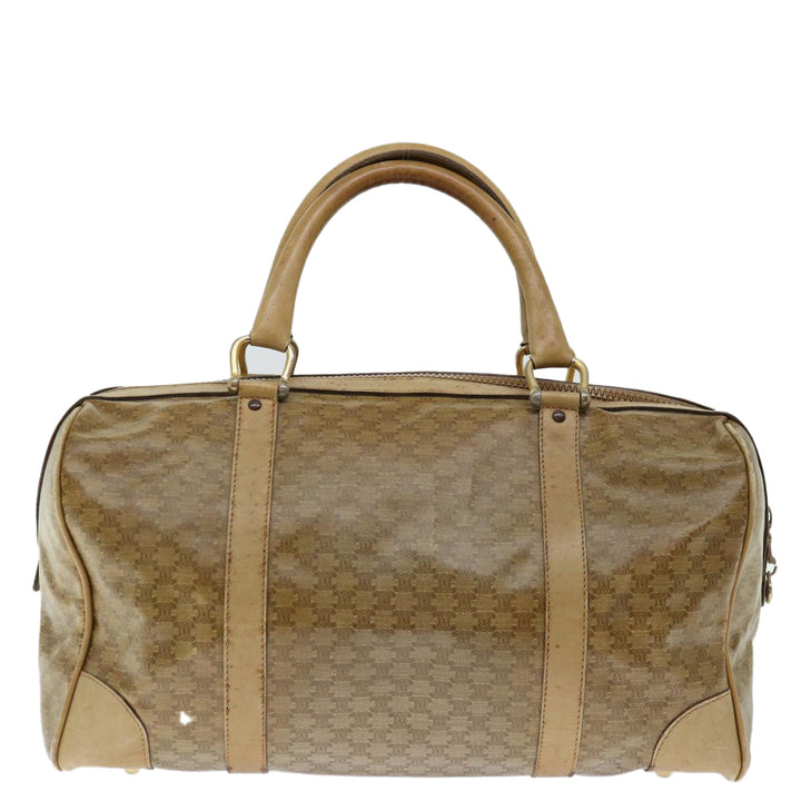 Celine Macadam Canvas Boston Bag Beige  13428