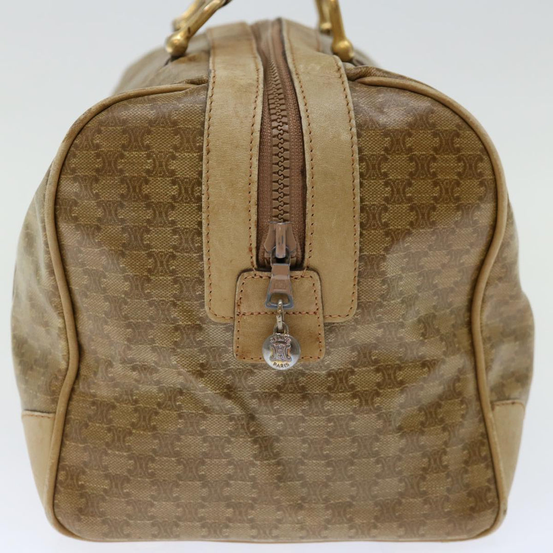 Celine Macadam Canvas Boston Bag Beige  13428