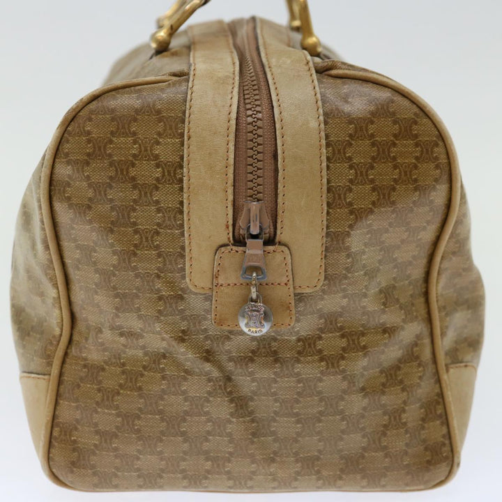 Celine Macadam Canvas Boston Bag Beige  13428