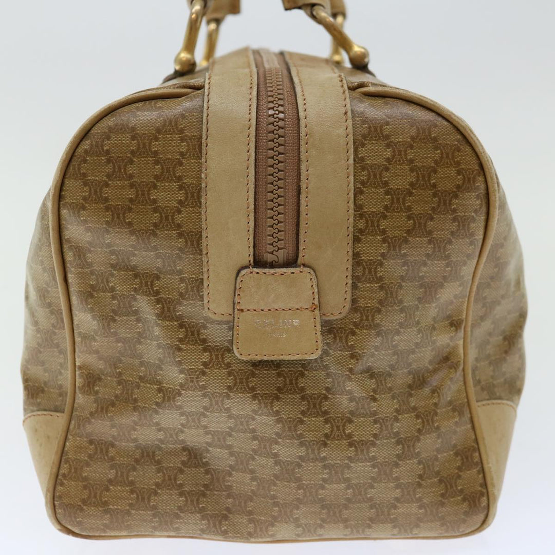 Celine Macadam Canvas Boston Bag Beige  13428