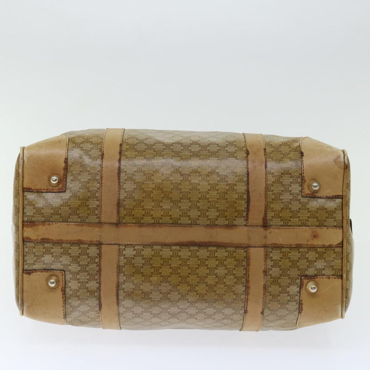 Celine Macadam Canvas Boston Bag Beige  13428