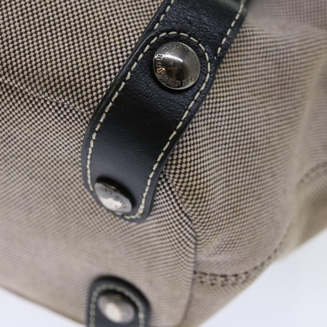 Burberry Blue Label Hand Bag Canvas Beige Auth bs13465
