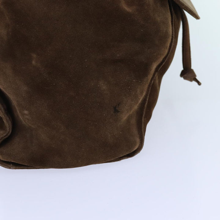 Top Quality Chanel COCO Mark Backpack Suede Brown CC Auth bs13597