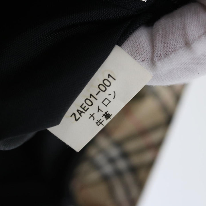 Burberry Nova Check Blue Label Tote Bag Nylon Beige Auth bs13607