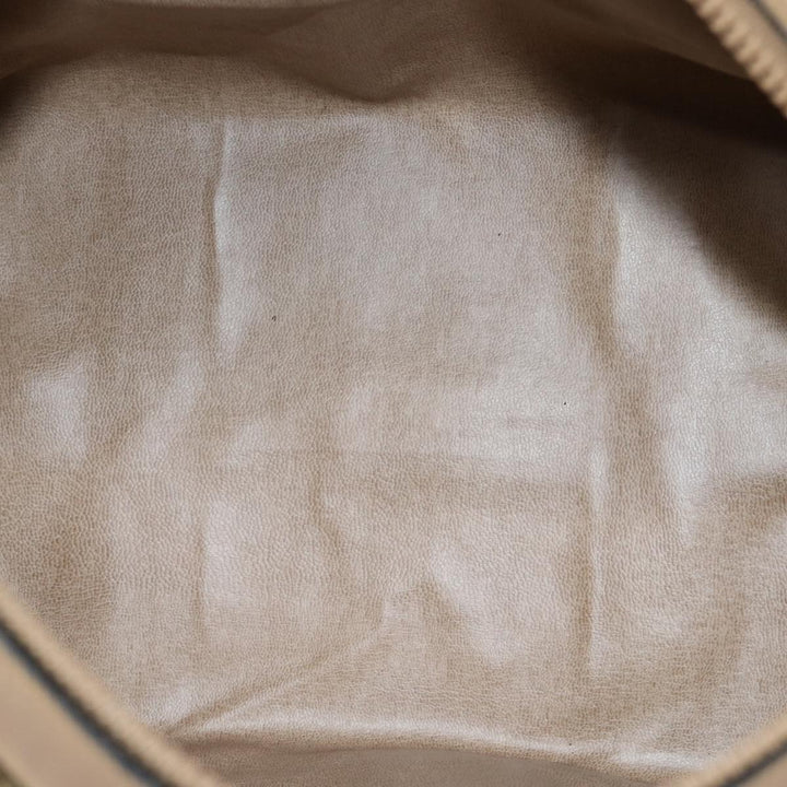 Celine C Macadam Canvas Boston Bag Beige Auth bs13615
