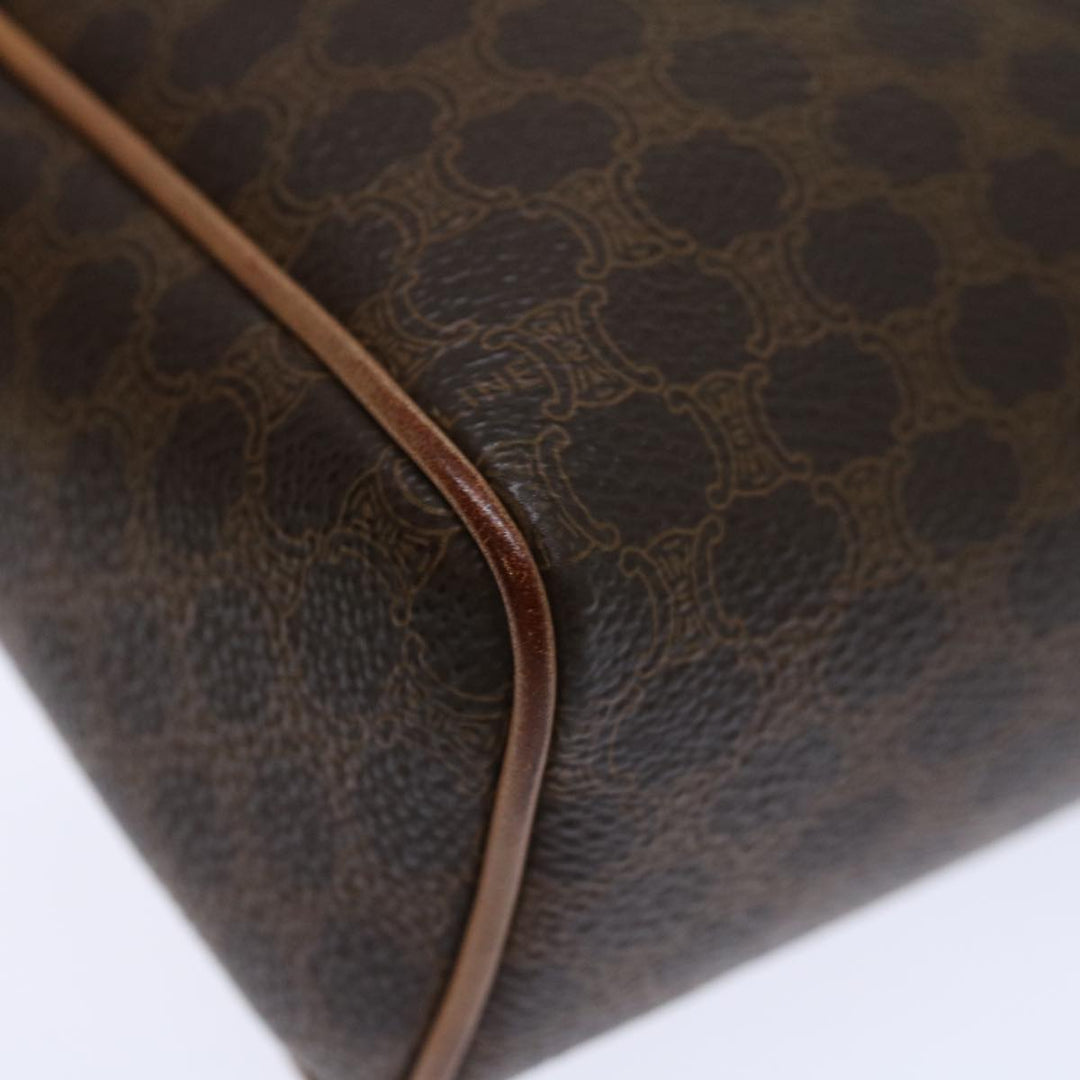 Celine Macadam Canvas Clutch Bag PVC Brown Auth bs13616