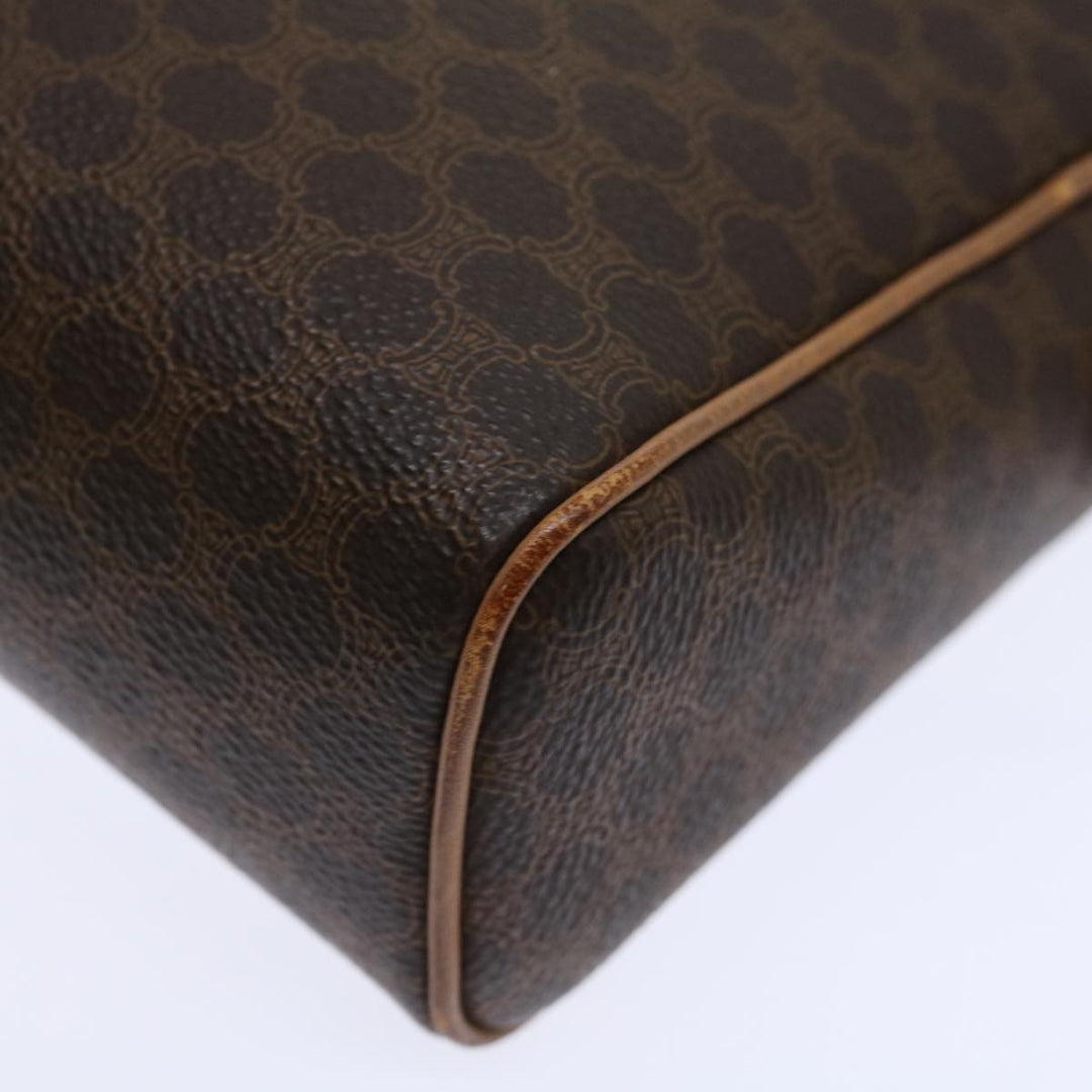 Celine Macadam Canvas Clutch Bag PVC Brown Auth bs13616