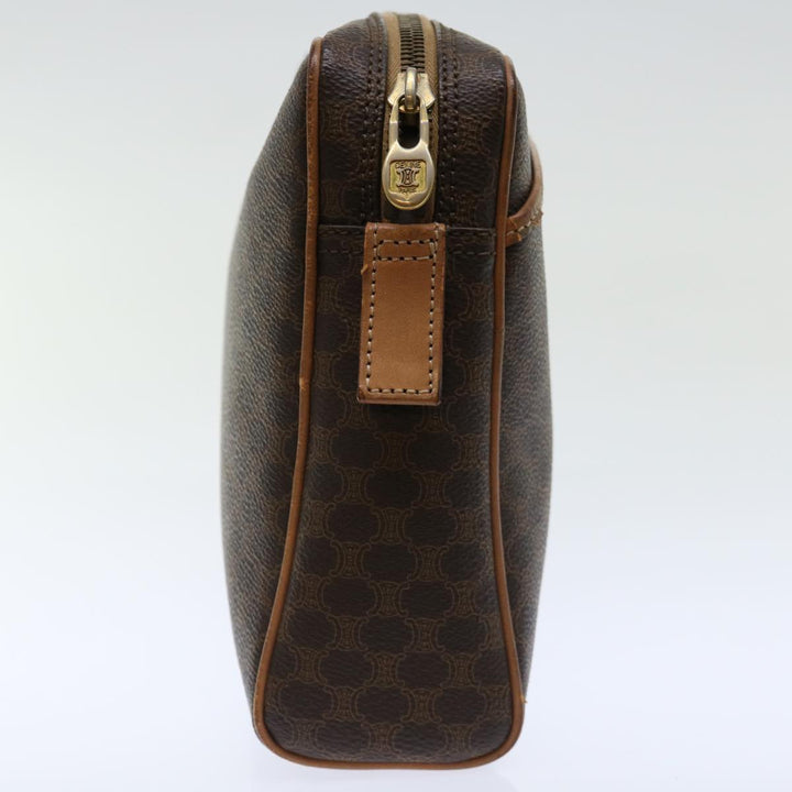 Celine Macadam Canvas Clutch Bag PVC Brown Auth bs13616