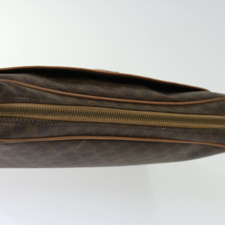 Celine Macadam Canvas Clutch Bag PVC Brown Auth bs13616