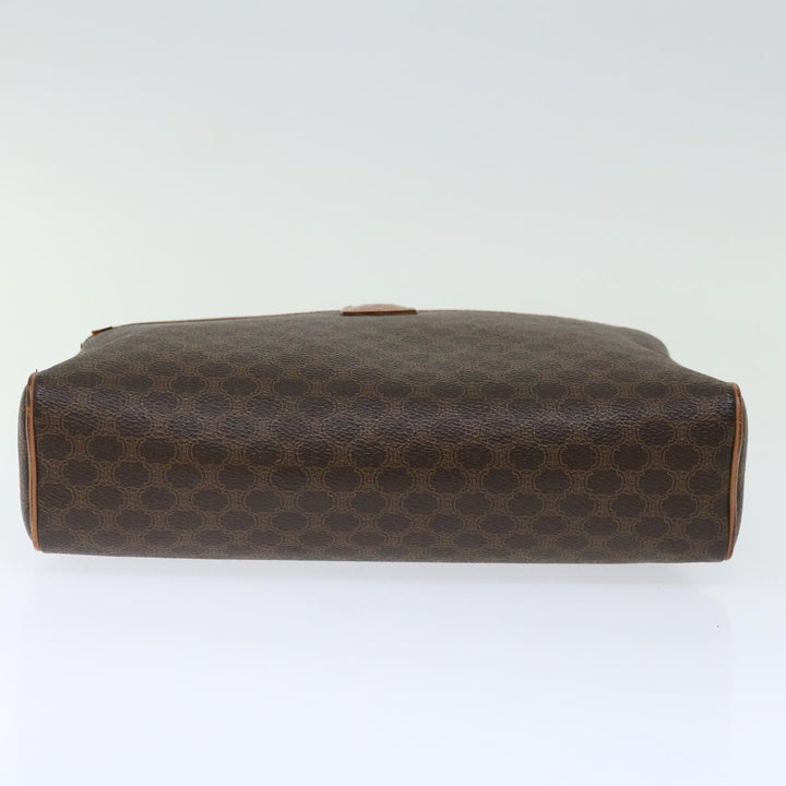 Celine Macadam Canvas Clutch Bag PVC Brown Auth bs13616