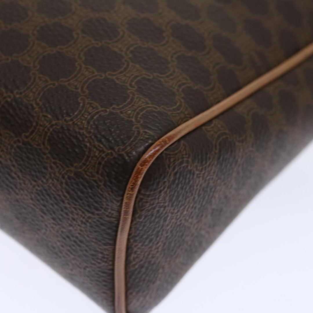 Celine Macadam Canvas Clutch Bag PVC Brown Auth bs13616