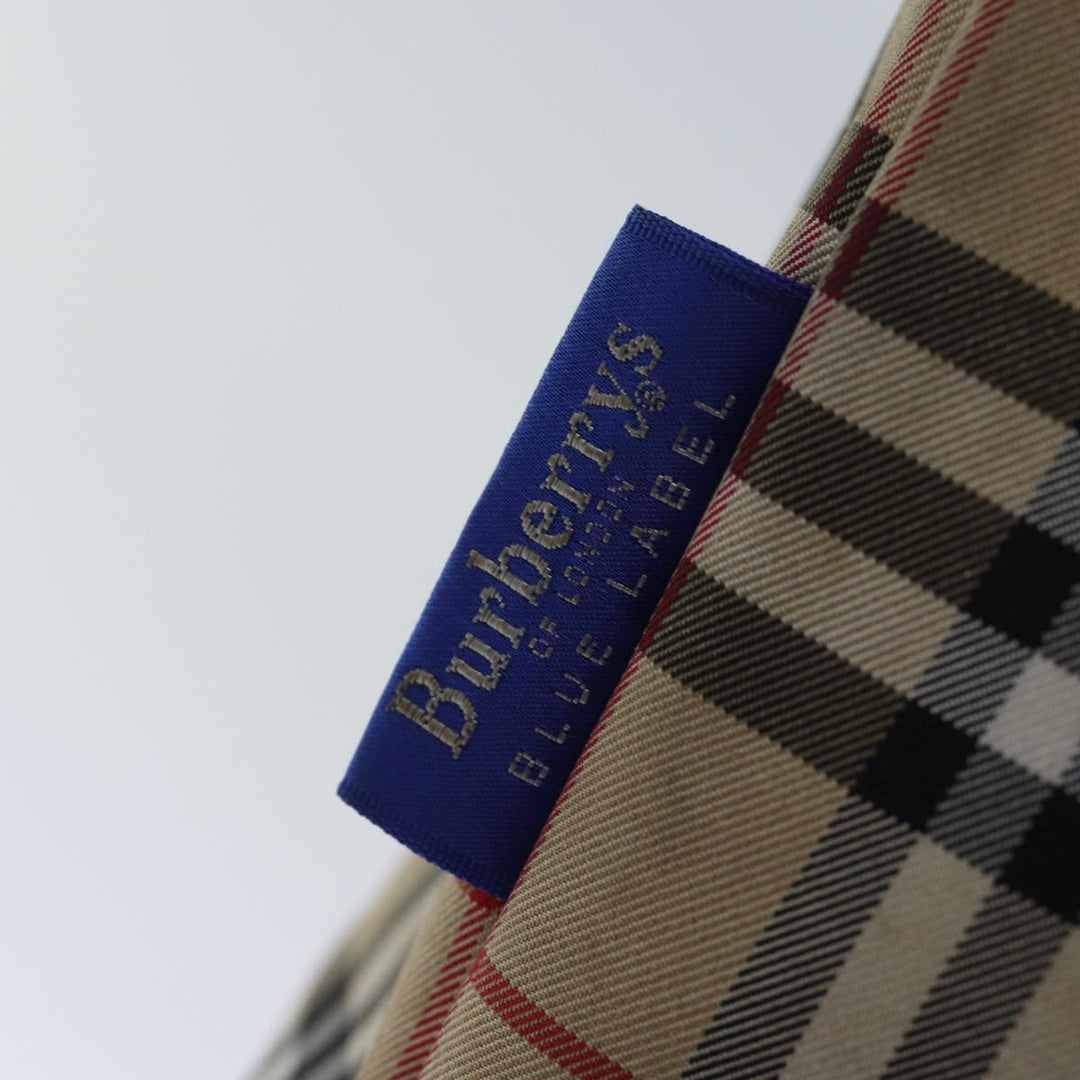 BurberrySs Nova Check Blue Label Tote Bag Nylon Beige Brown Auth bs13688