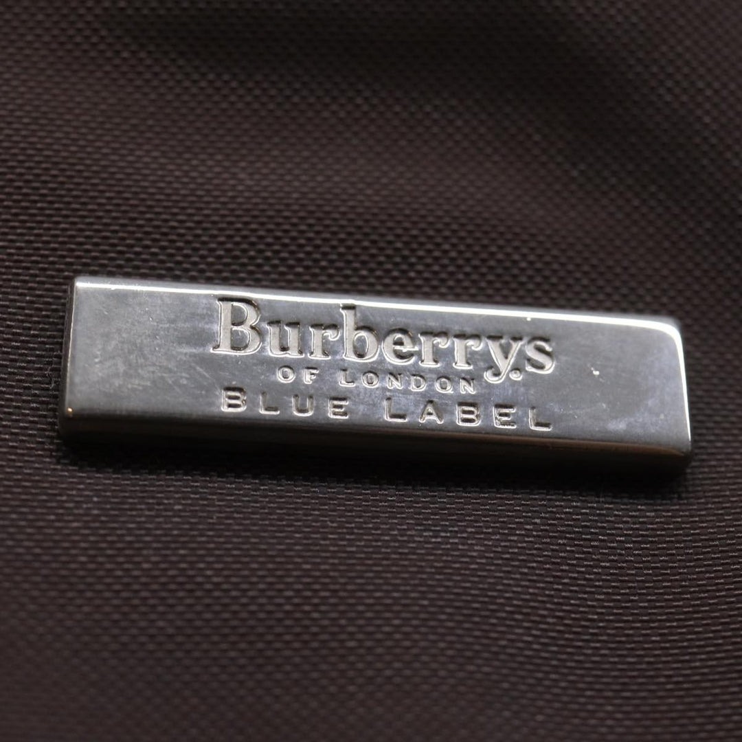 BurberrySs Nova Check Blue Label Shoulder Bag Nylon Brown Beige Auth bs13690