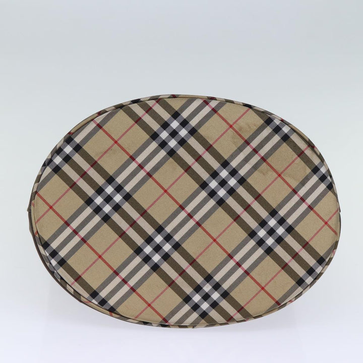 BurberrySs Nova Check Blue Label Shoulder Bag Nylon Brown Beige Auth bs13690