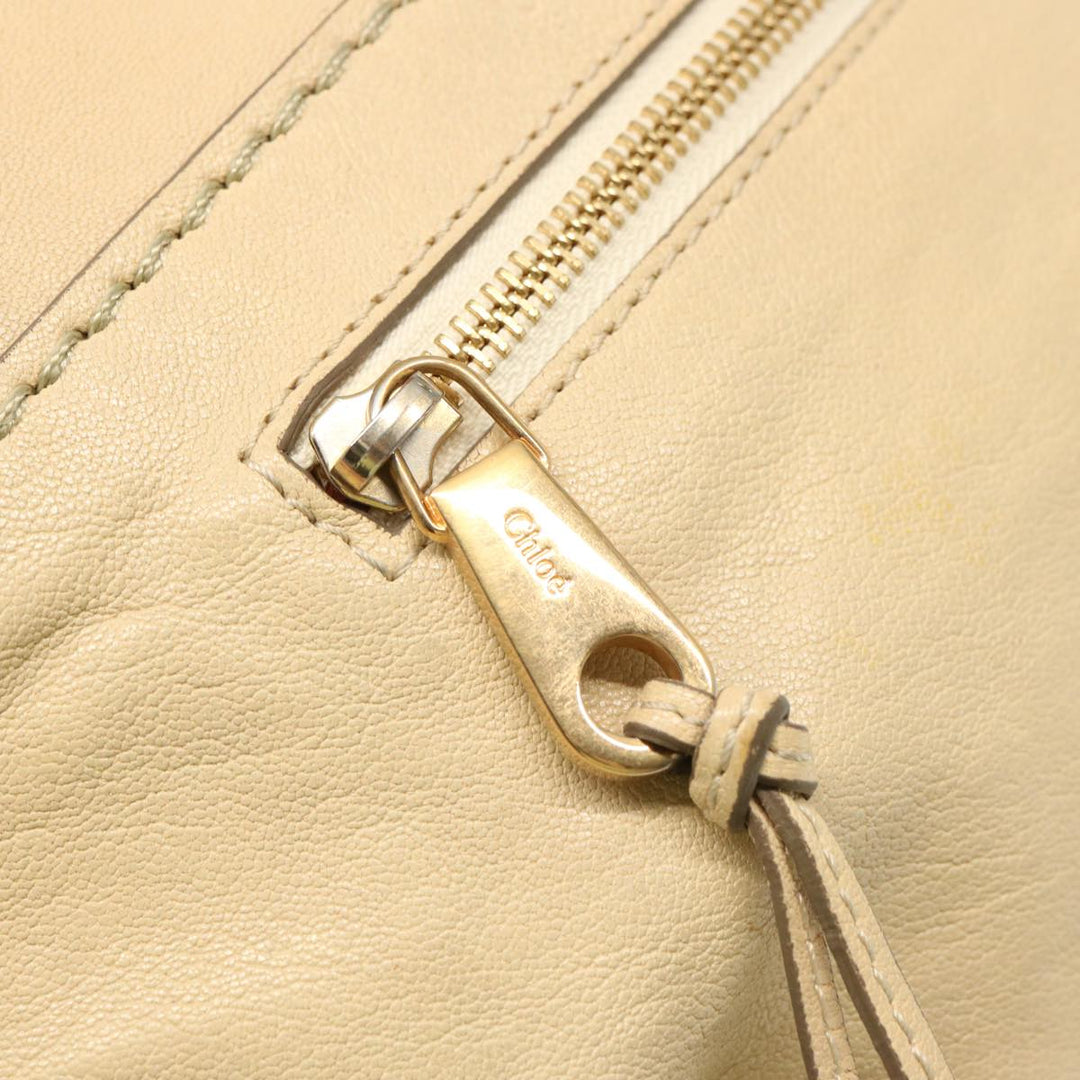 Chloe Hand Bag Leather 2way Beige bs13698