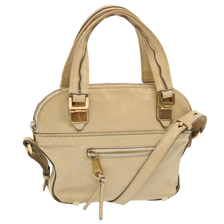 Chloe Hand Bag Leather 2way Beige bs13698