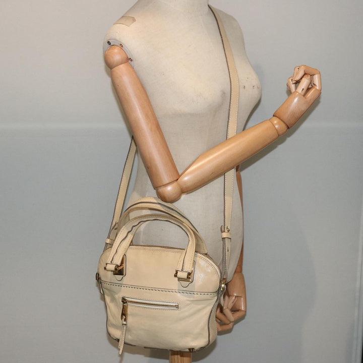 Chloe Hand Bag Leather 2way Beige bs13698