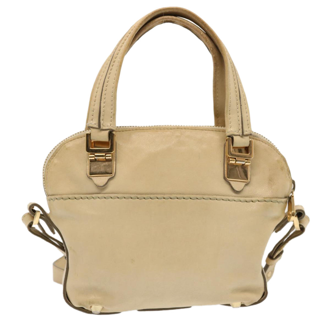 Chloe Hand Bag Leather 2way Beige bs13698