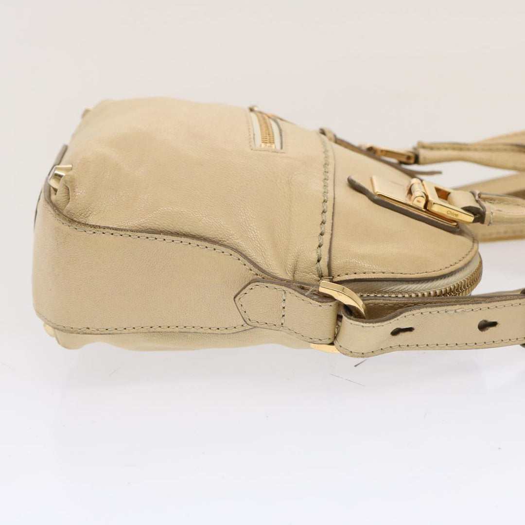 Chloe Hand Bag Leather 2way Beige bs13698