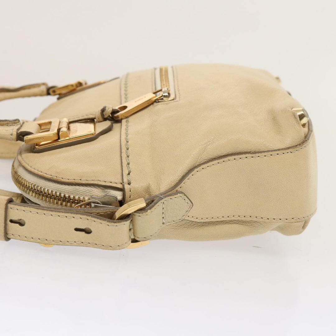 Chloe Hand Bag Leather 2way Beige bs13698