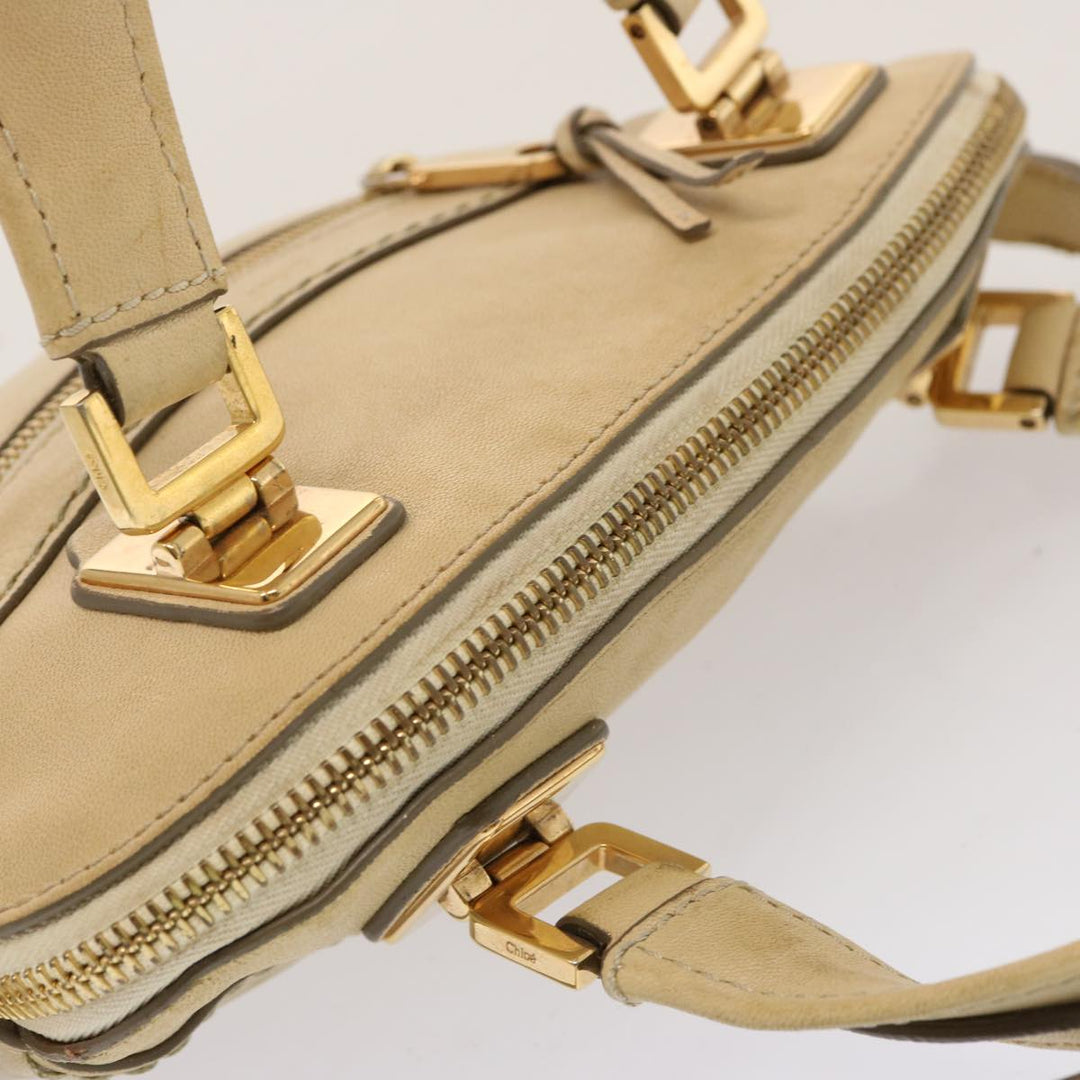 Chloe Hand Bag Leather 2way Beige bs13698