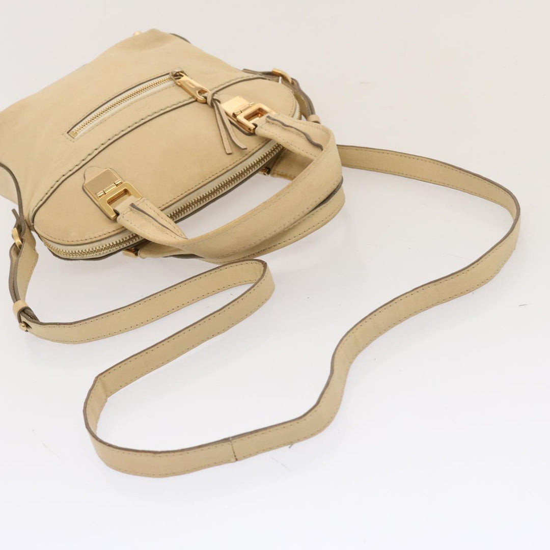 Chloe Hand Bag Leather 2way Beige bs13698