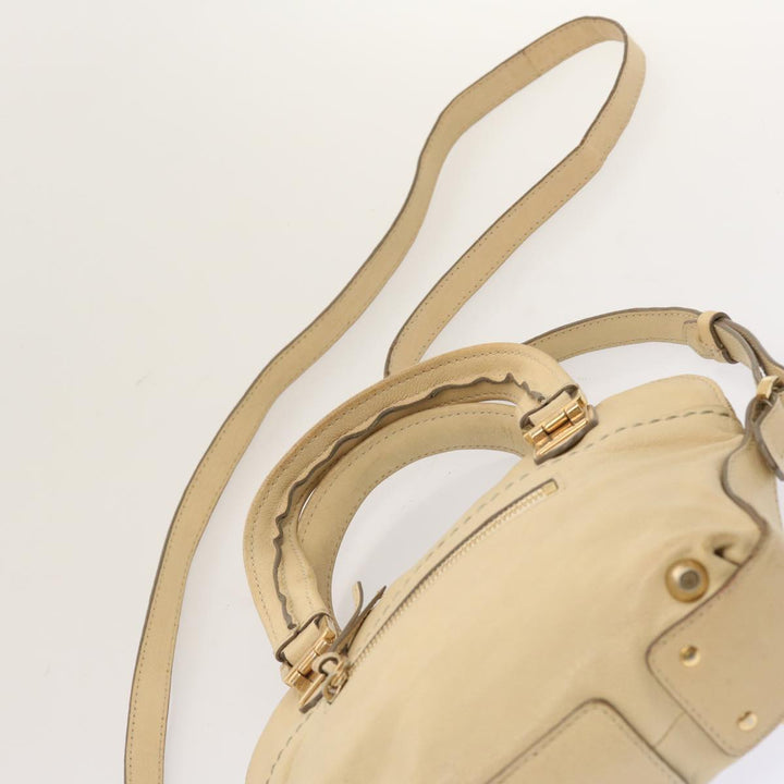 Chloe Hand Bag Leather 2way Beige bs13698