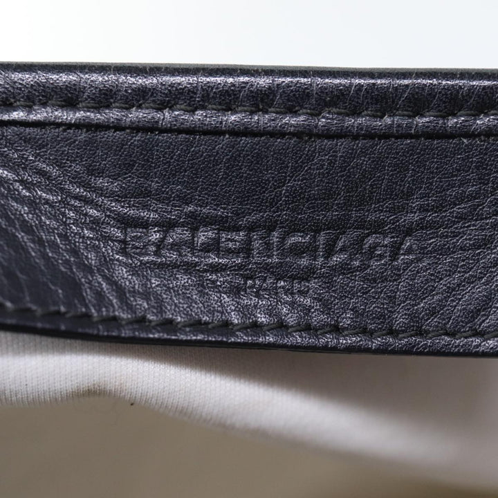 Top Quality Balenciaga Cabas S Hand Bag Canvas White Black Auth bs13699