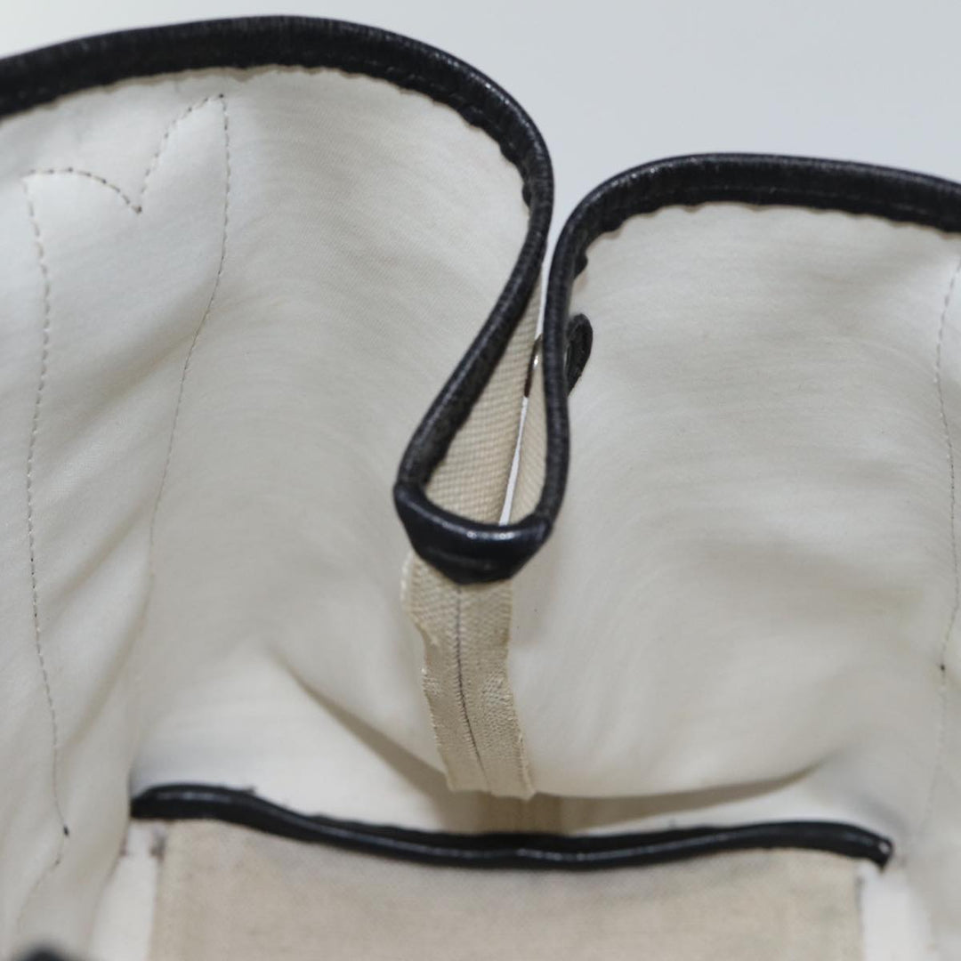 Top Quality Balenciaga Cabas S Hand Bag Canvas White Black Auth bs13699