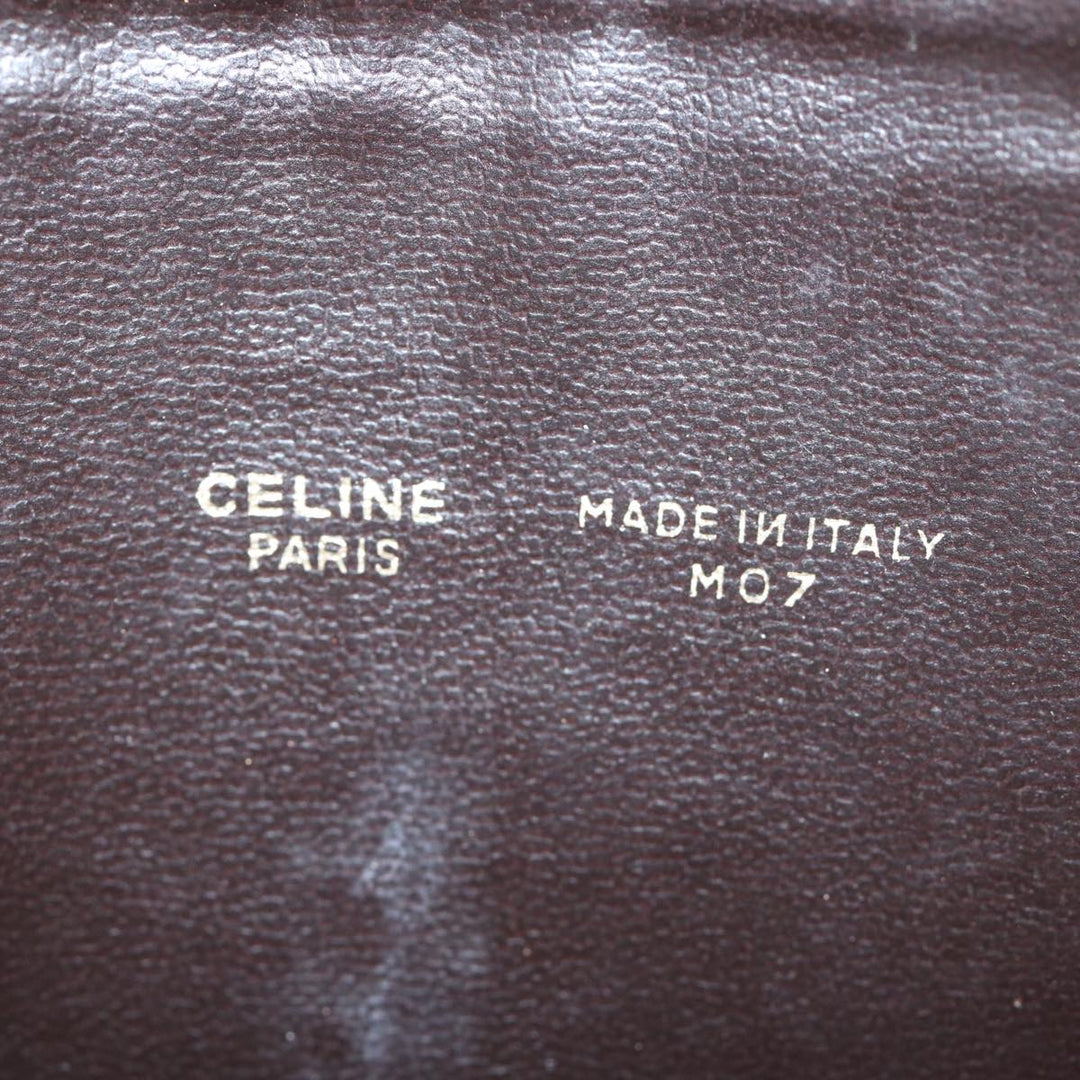 Celine C Macadam Canvas Clutch Bag Brown Auth bs13749