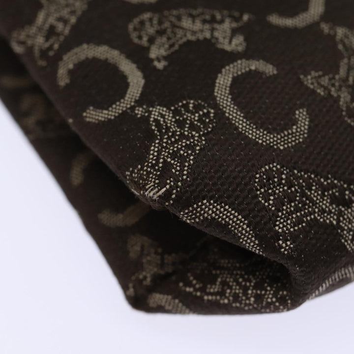 Celine C Macadam Canvas Clutch Bag Brown Auth bs13749