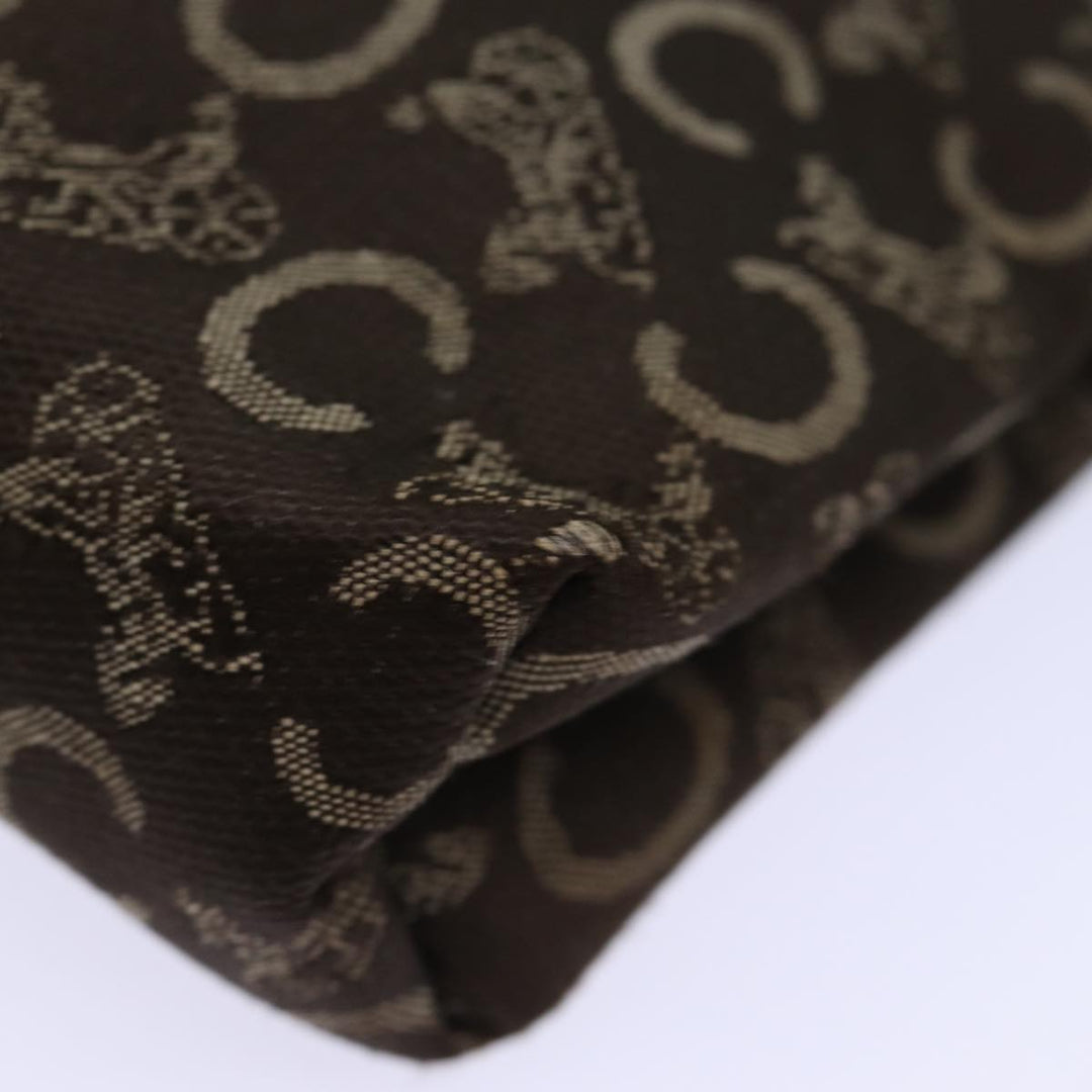 Celine C Macadam Canvas Clutch Bag Brown Auth bs13749
