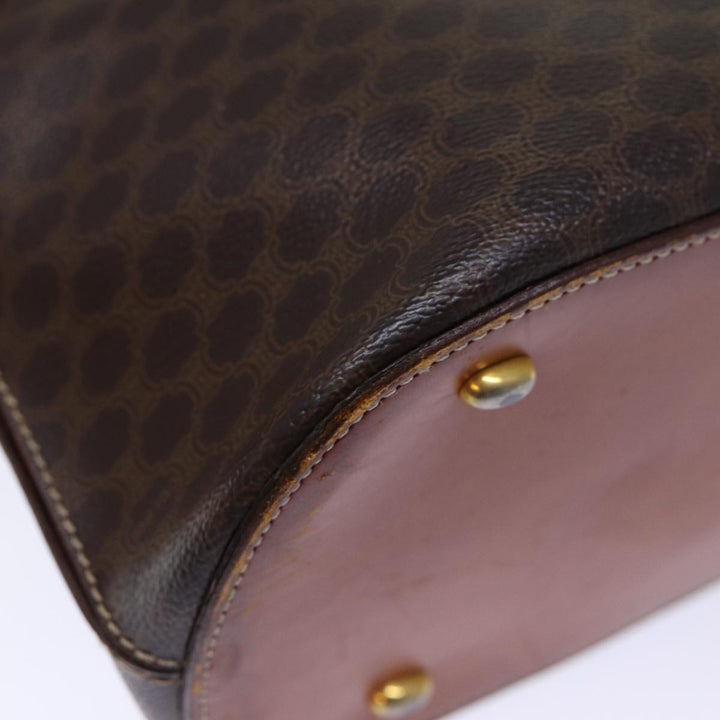 Celine Macadam Canvas Hand Bag PVC Brown Auth bs13750