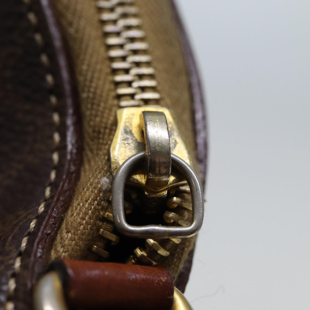 Celine Macadam Canvas Hand Bag PVC Brown Auth bs13750