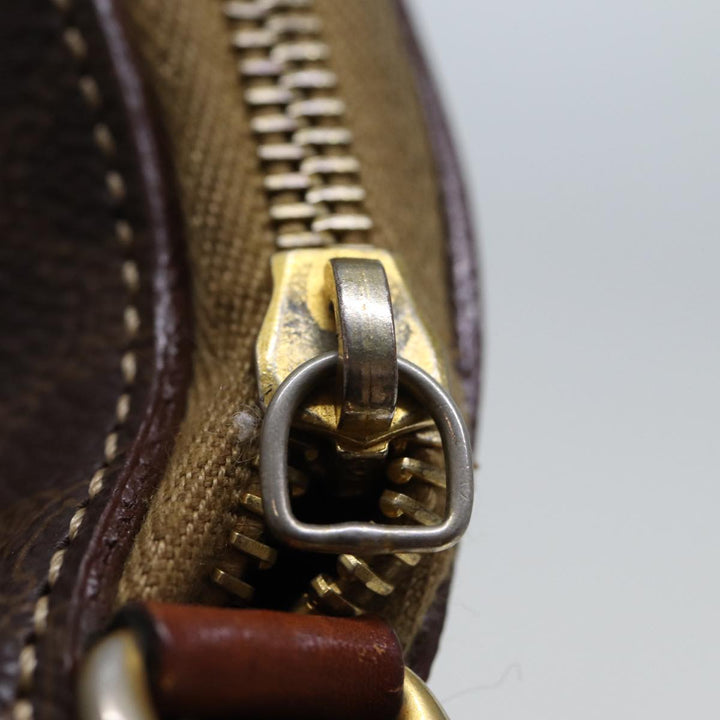 Celine Macadam Canvas Hand Bag PVC Brown Auth bs13750