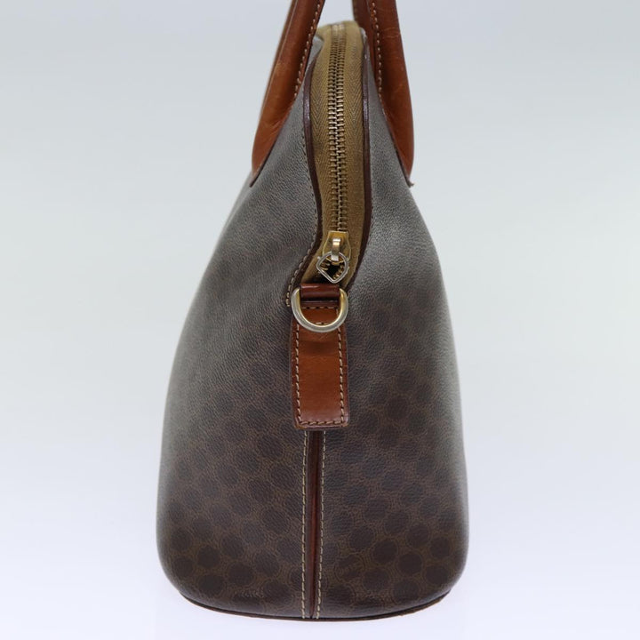 Celine Macadam Canvas Hand Bag PVC Brown Auth bs13750