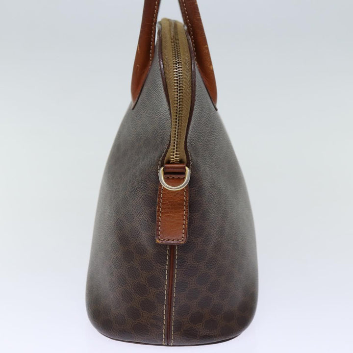 Celine Macadam Canvas Hand Bag PVC Brown Auth bs13750