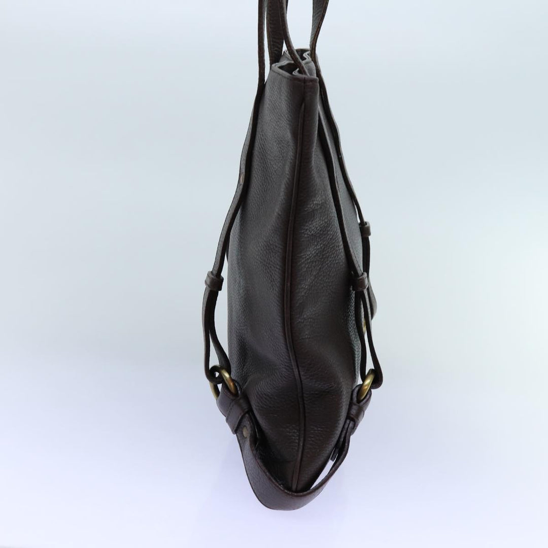Burberry Tote Bag Leather Brown Auth bs13779
