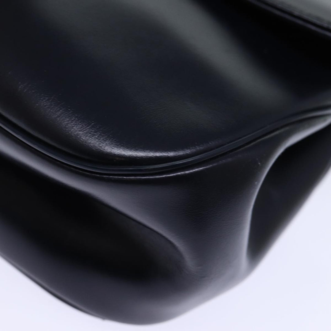 CHRISTIAN Top quality Dior Hand Bag Leather 2way Navy Auth bs13792