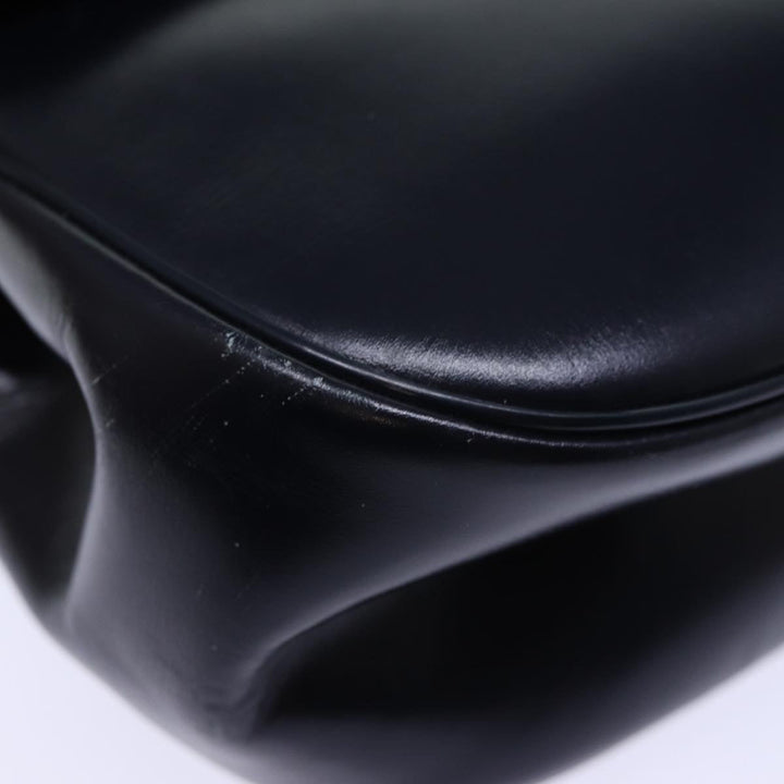 CHRISTIAN Top quality Dior Hand Bag Leather 2way Navy Auth bs13792