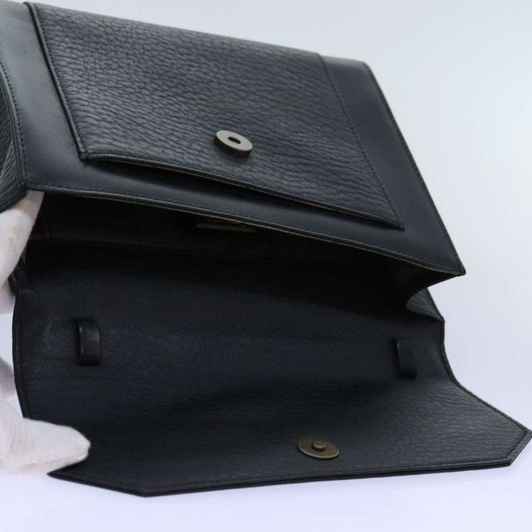 BurberrySs Shoulder Bag Leather Black Auth bs13801