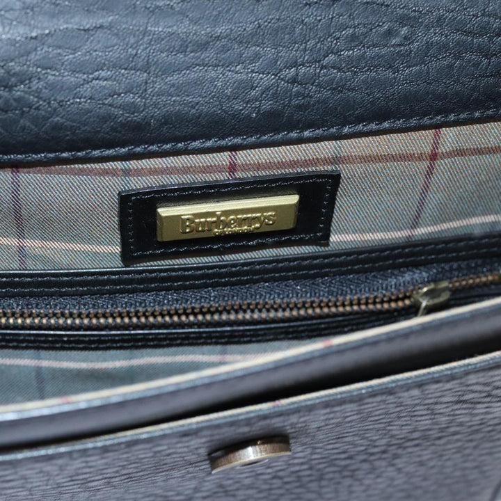 BurberrySs Shoulder Bag Leather Black Auth bs13801
